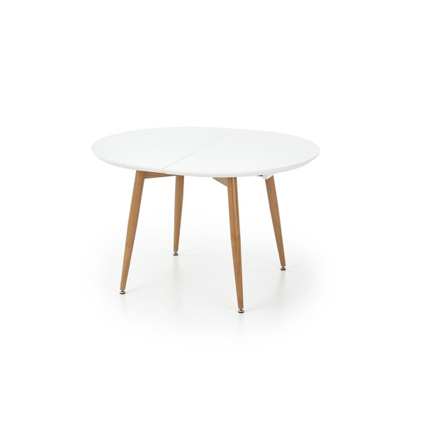 Stół EDWARD rozkładany dąb miodowy / biały; nogi: dąb miodowy - Halmar