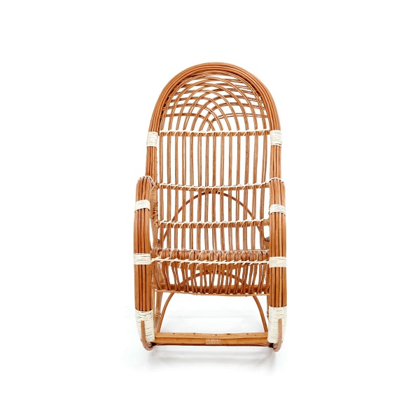 Fotel ROCCO wiklinowy bujany, kolor: naturalny - Halmar