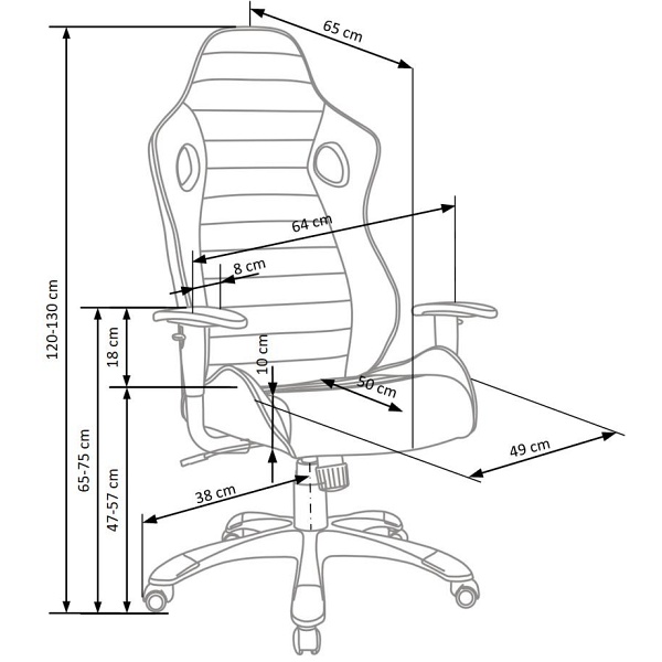 Fotel RANGER gabinetowy popiel - Halmar