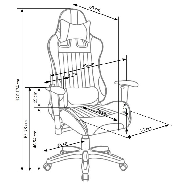 Fotel DEFENDER gabinetowy czarno-czerwony - Halmar