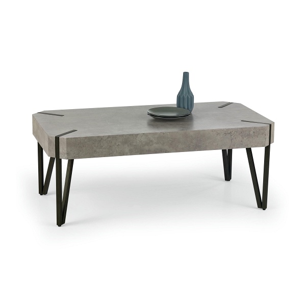 Ława EMILY beton / czarny - Halmar