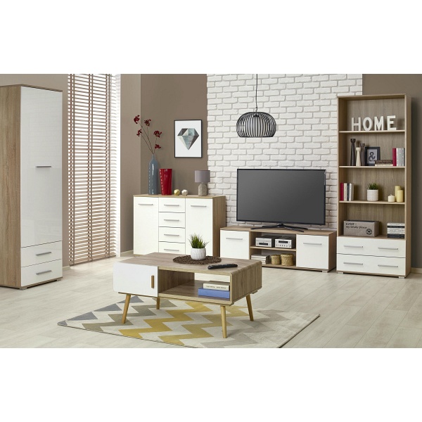 Rtv LIMA 1 dąb sonoma / biały - Halmar