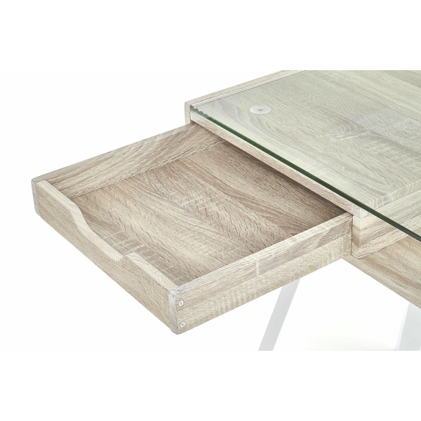 Biurko B33 dąb sonoma-biały - Halmar