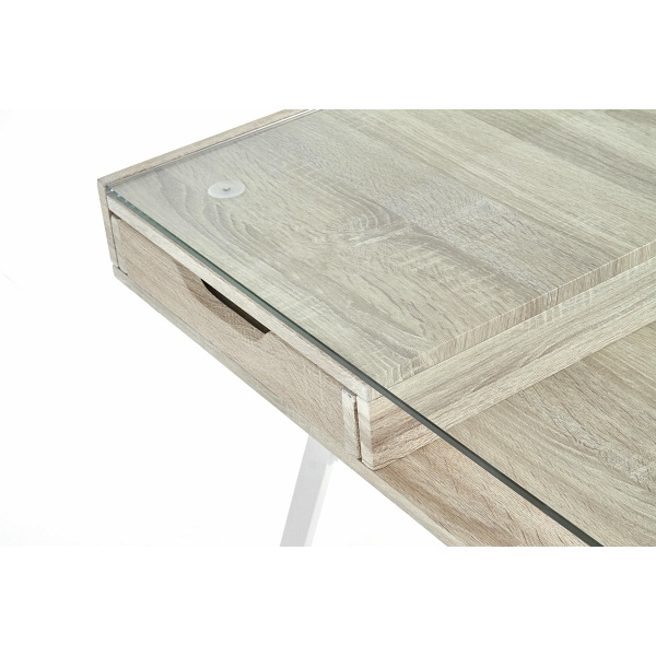 Biurko B33 dąb sonoma-biały - Halmar