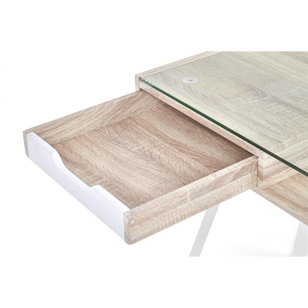 Biurko B33 dąb sonoma-biały - Halmar