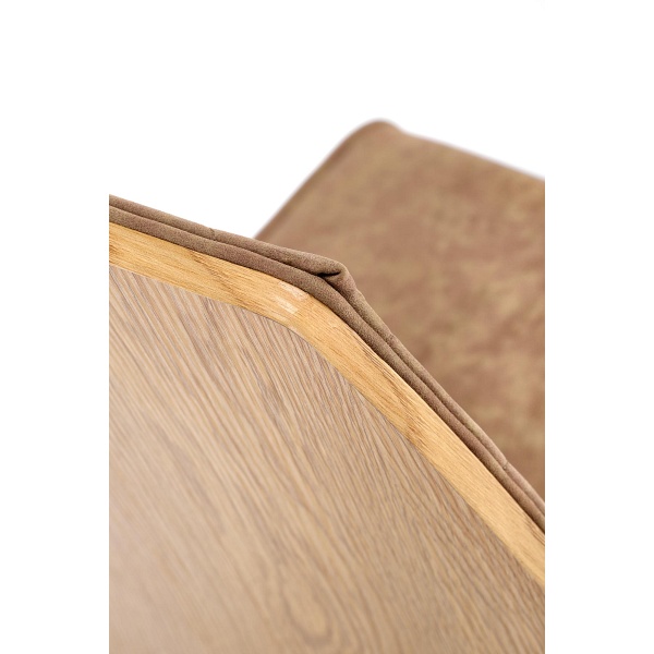 Krzesło K265 czarny / brązowy / dąb miodowy - Halmar