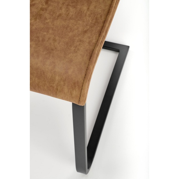 Krzesło K265 czarny / brązowy / dąb miodowy - Halmar