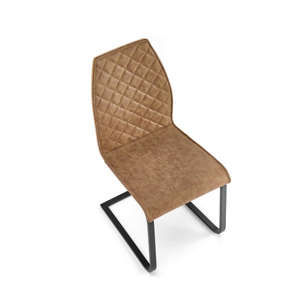 Krzesło K265 czarny / brązowy / dąb miodowy - Halmar