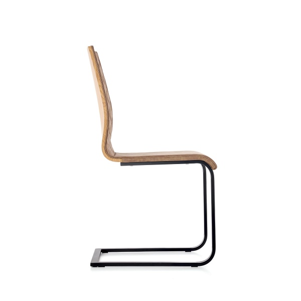 Krzesło K265 czarny / brązowy / dąb miodowy - Halmar