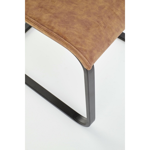 Krzesło K265 czarny / brązowy / dąb miodowy - Halmar