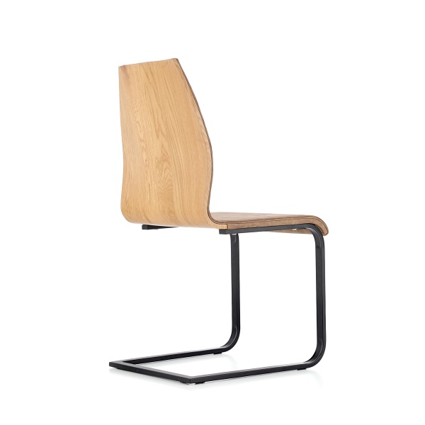 Krzesło K265 czarny / brązowy / dąb miodowy - Halmar