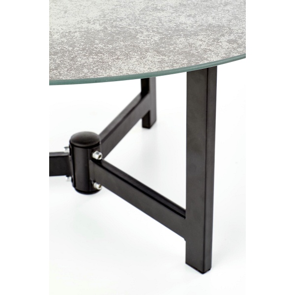 TWINS zestaw 2 ław, kolor: grafitowy / brązowy / czarny - Halmar