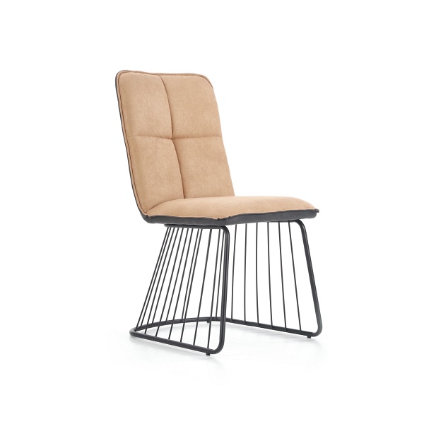 Krzesło K269 jasny brąz / czarny - Halmar