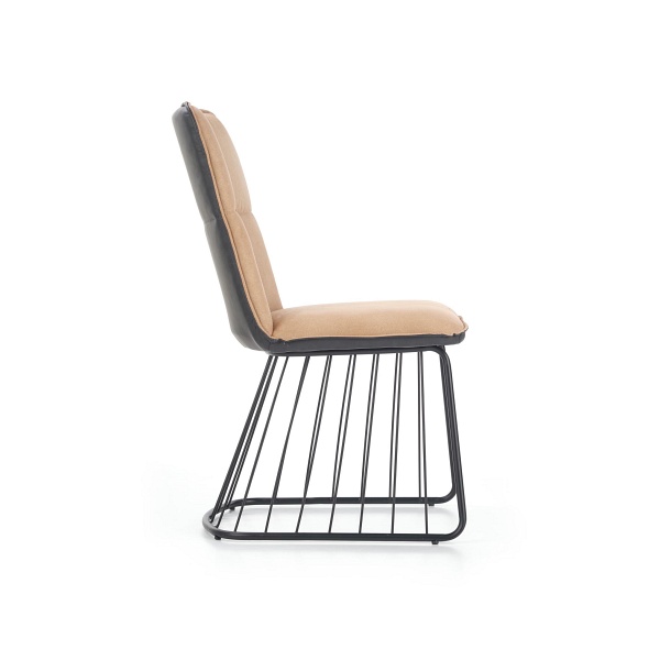 Krzesło K269 jasny brąz / czarny - Halmar