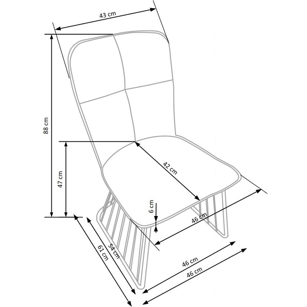 Krzesło K269 jasny brąz / czarny - Halmar