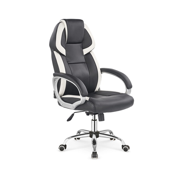 Fotel BARTON gabinetowy czarno-biały - Halmar