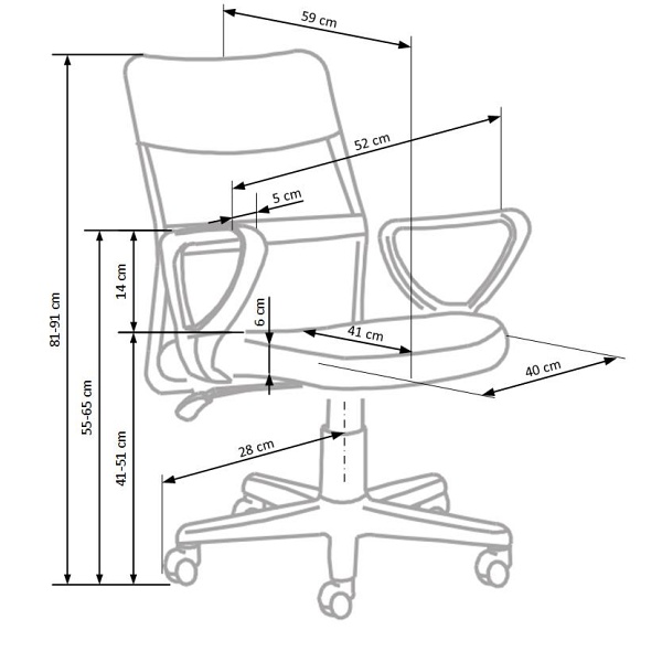 Fotel TIMMY młodzieżowy turkusowy - Halmar