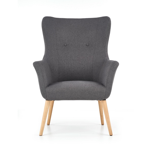 Fotel COTTO wypoczynkowy ciemny popiel - Halmar