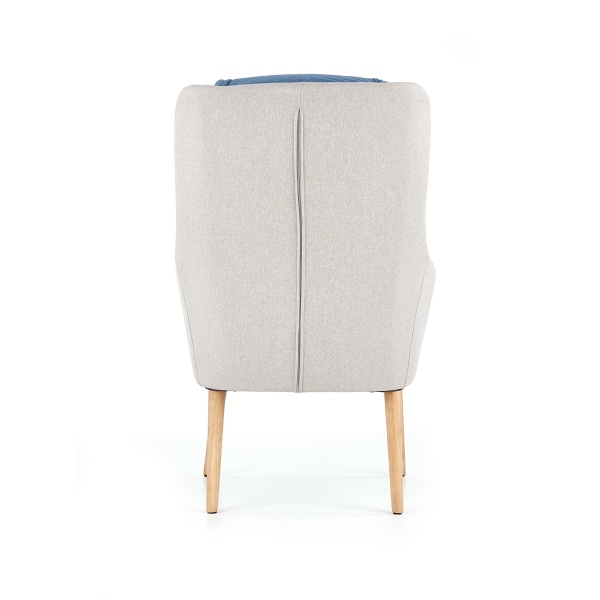 Fotel PURIO wypoczynkowy jasny popiel / niebieski - Halmar