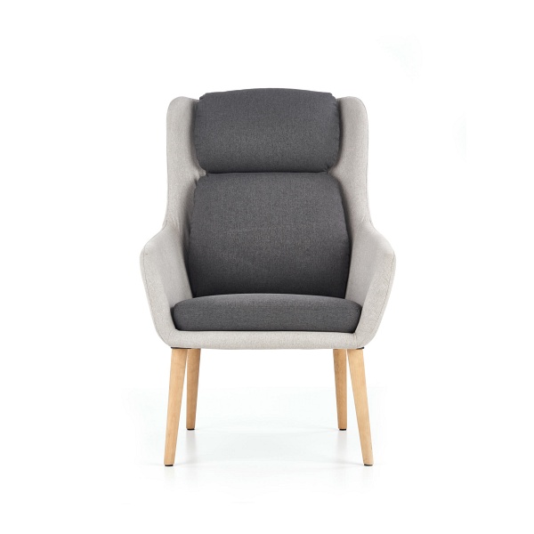 Fotel PURIO wypoczynkowy jasny popiel / ciemny popiel - Halmar