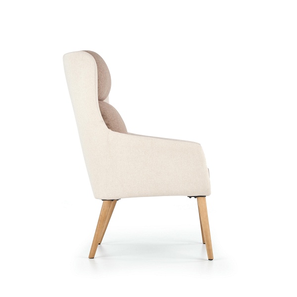 Fotel PURIO wypoczynkowy beżowy / brązowy - Halmar