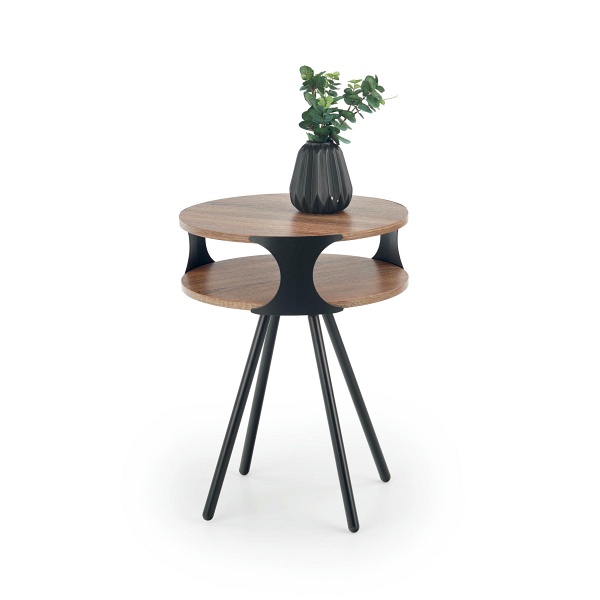 Ława KIRBY czarna / ciemny dąb sonoma - Halmar