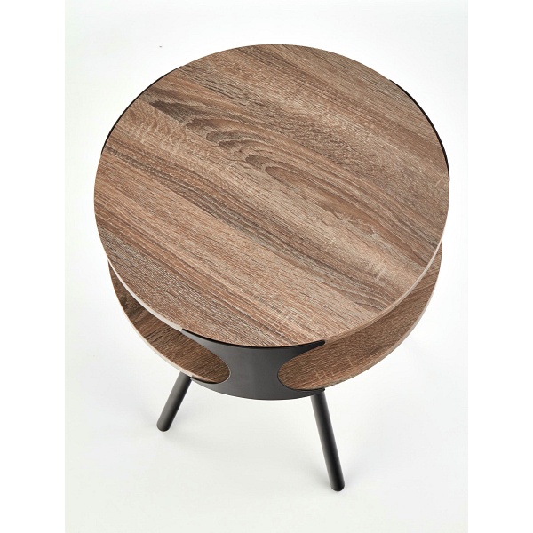 Ława KIRBY czarna / ciemny dąb sonoma - Halmar