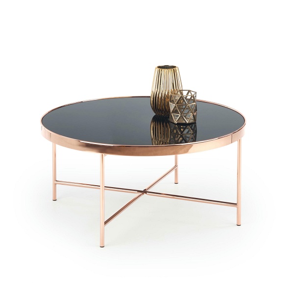 Ława MORIA miedź / czarny - Halmar