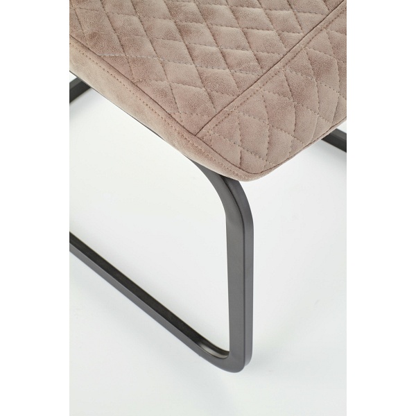 Krzesło K272 ciemny beż DALLAS / czarny - Halmar