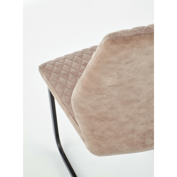 Krzesło K272 ciemny beż DALLAS / czarny - Halmar