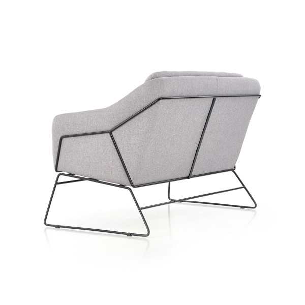 Fotel SOFT 2 XL wypoczynkowy podwójny czarny stelaż, jasny popiel - Halmar