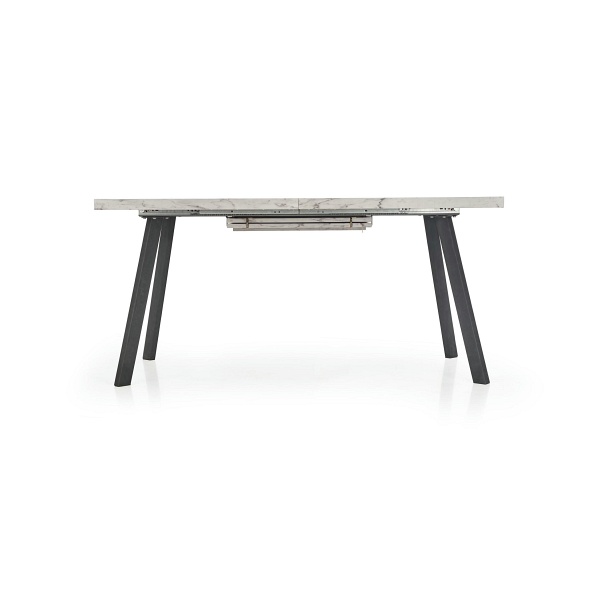 Stół DALLAS rozkładany czarny stelaż, blat - marmur - Halmar