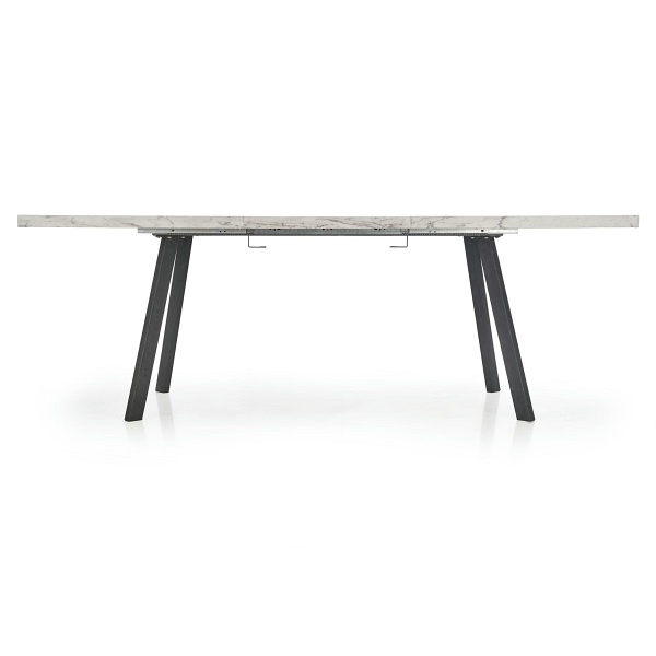 Stół DALLAS rozkładany czarny stelaż, blat - marmur - Halmar