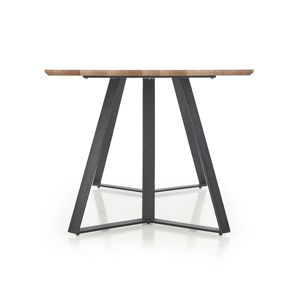 Stół CALGARY , blat - orzech rustykalny, nogi - czarny - Halmar