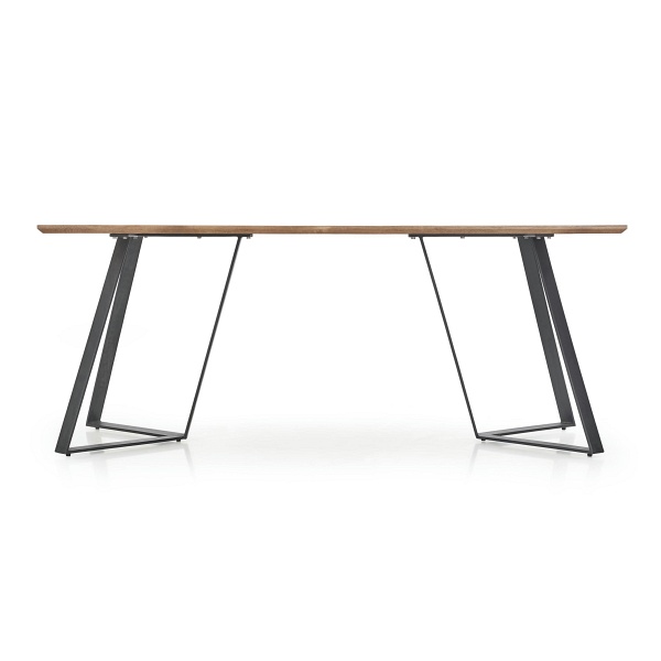 Stół CALGARY , blat - orzech rustykalny, nogi - czarny - Halmar