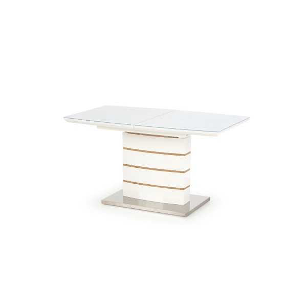 Stół TORONTO rokładany biały / dąb złoty - Halmar