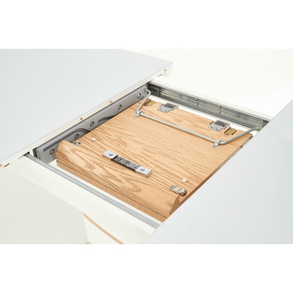 Stół TORONTO rokładany biały / dąb złoty - Halmar