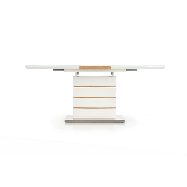 Stół TORONTO rokładany biały / dąb złoty - Halmar