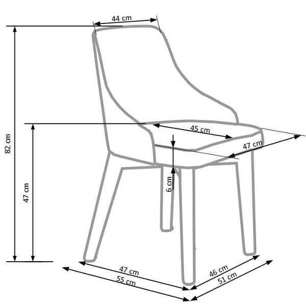 Krzesło TOLEDO dąb miodowy / tap. Inari 22 - Halmar