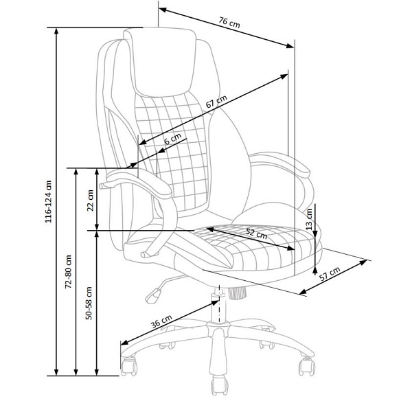 Fotel KING gabinetowy czarny - Halmar