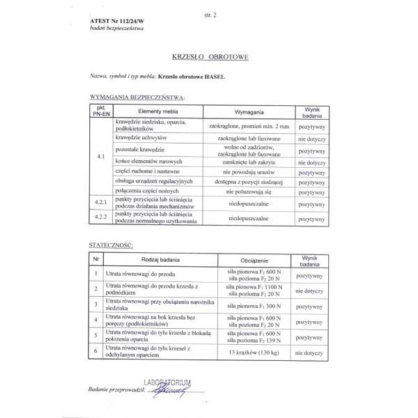 Fotel HASEL gabinetowy czarny / popiel - Halmar