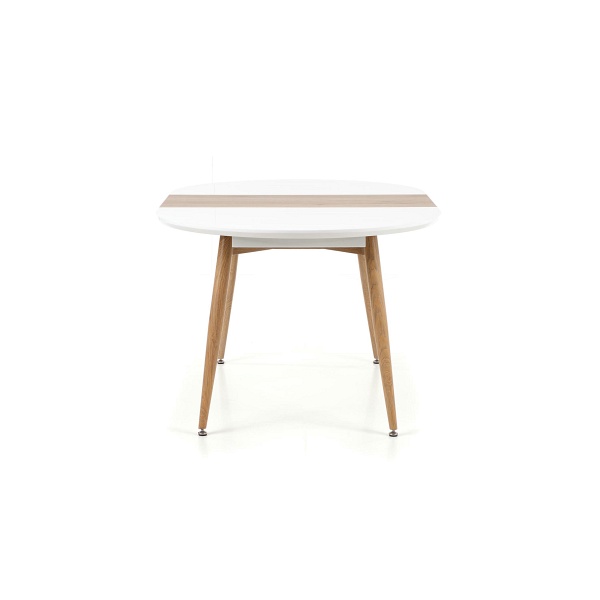 Stół EDWARD rozkładany biały / dąb san remo - Halmar