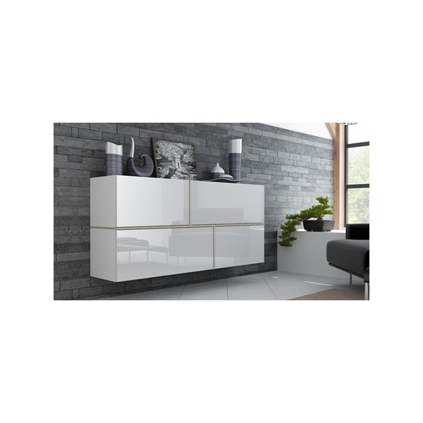 Komoda GOYA BIAŁY/BIAŁY POŁ/SONOMA - Halmar