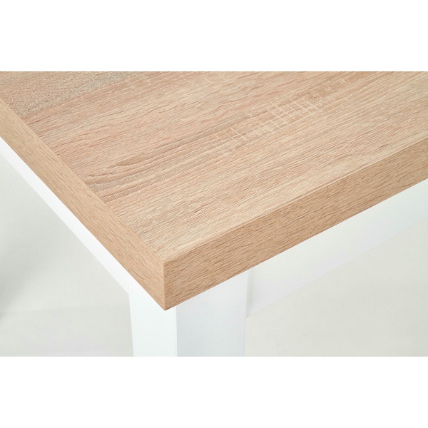 Stół TIAGO rozkładany 140-220/80 blat: dąb sonoma, nogi: biały - Halmar