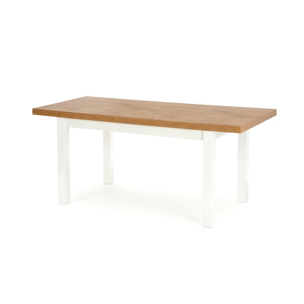 Stół TIAGO rozkładany 140-220/80 blat: dąb lancelot, nogi: biały - Halmar