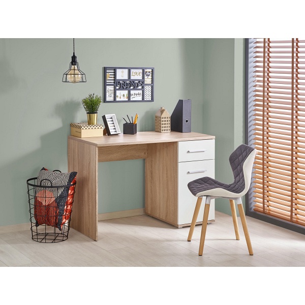 Biurko LIMA B-1 dąb sonoma / biały - Halmar