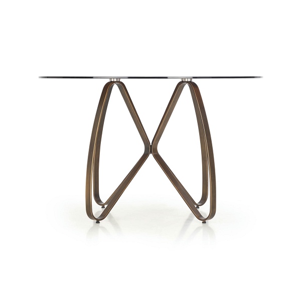 Stół LUNGO złoty antyczny / brązowy - Halmar