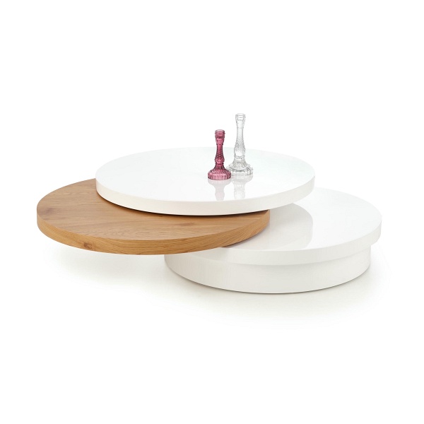 Ława MICHELLE biały / dąb złoty - Halmar