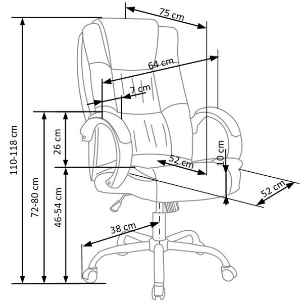 Fotel RELAX gabinetowy popielaty - Halmar