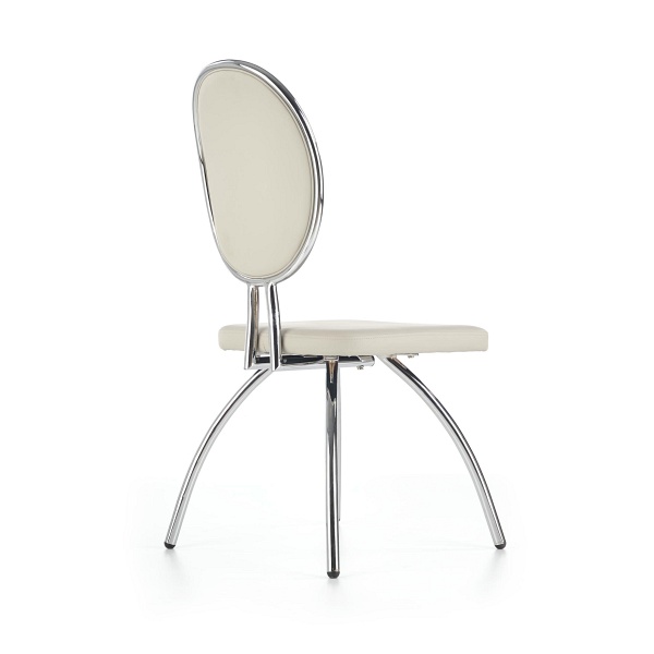 Krzesło K297 jasny popiel / chrom - Halmar